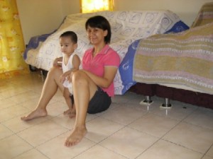 The wife and Jason just glad to be home.