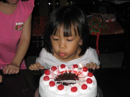 Make a wish and blow the candles to make it come true.